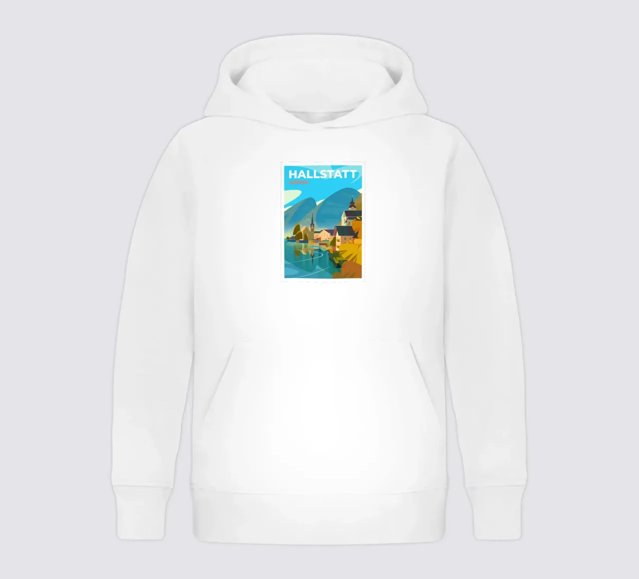 Hallstatt, Austria felpa bambino con cappuccio da Wanderlust Vibes