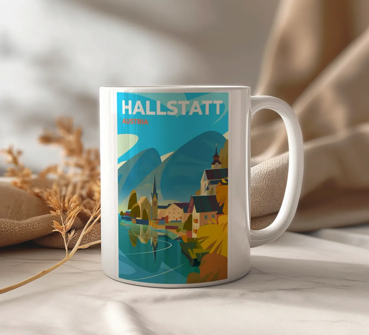 Hallstatt, Austria tazza in ceramica da Wanderlust Vibes