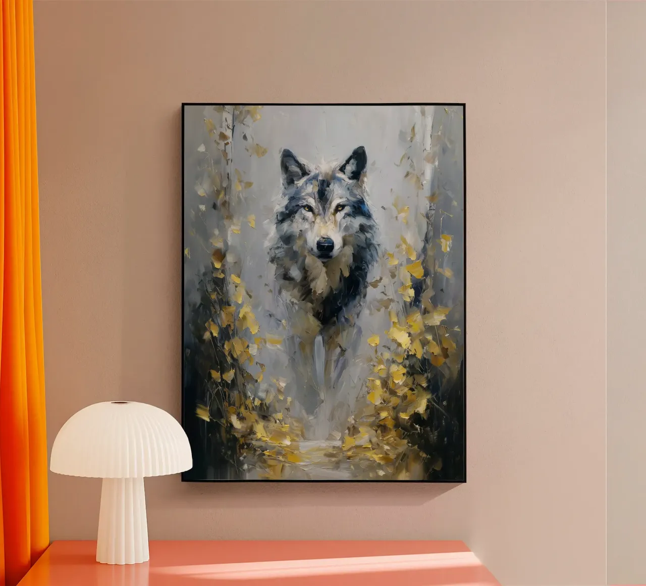 Wolf Forest Golden plexiglass da Mateo