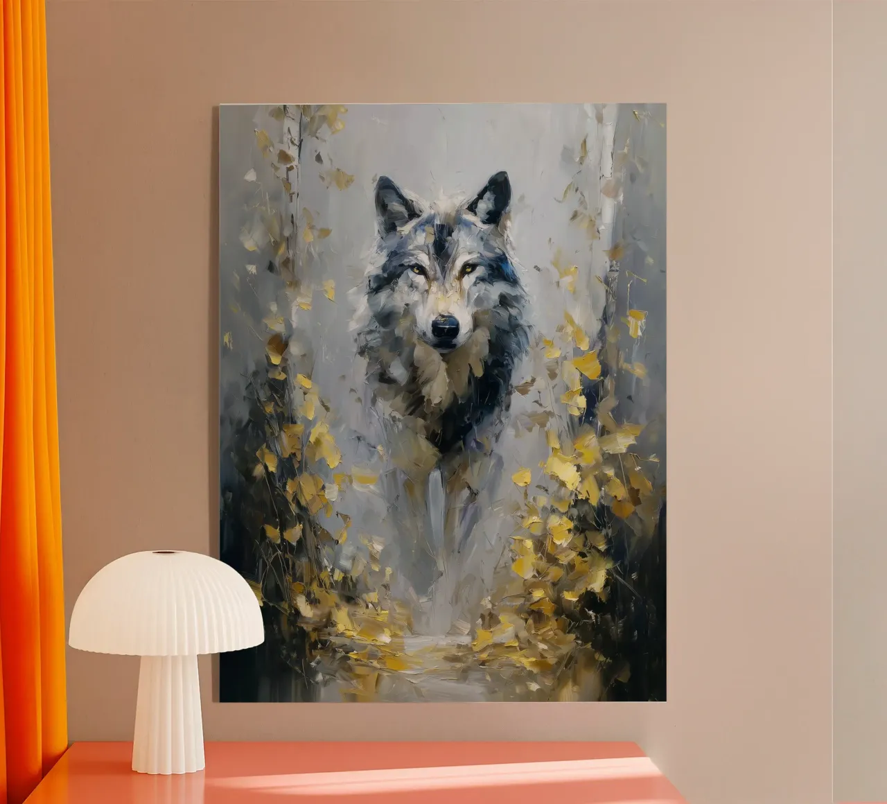 Wolf Forest Golden plexiglass da Mateo