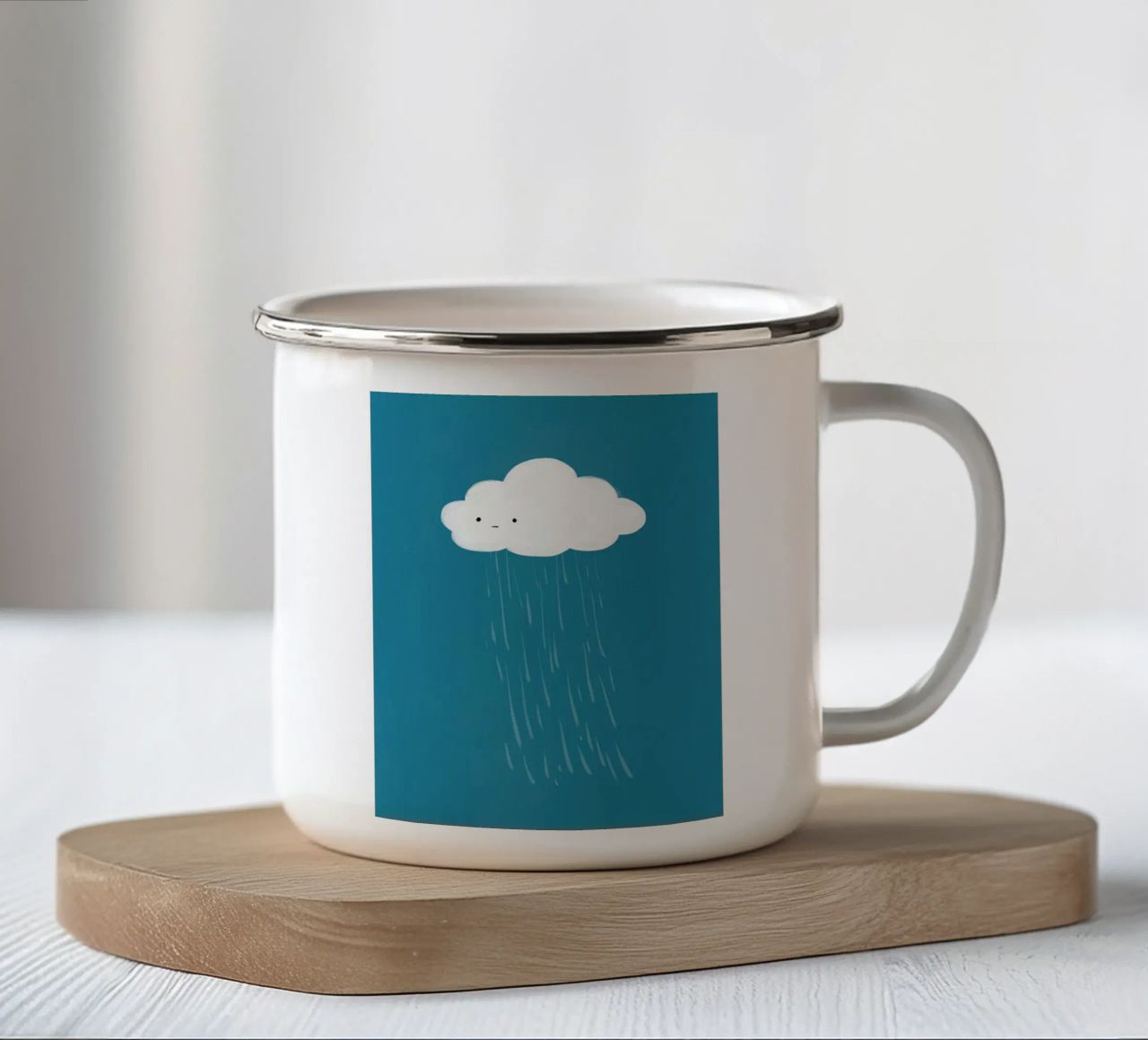 Nuvola tazza in smalto da Johannes Lott Illustration