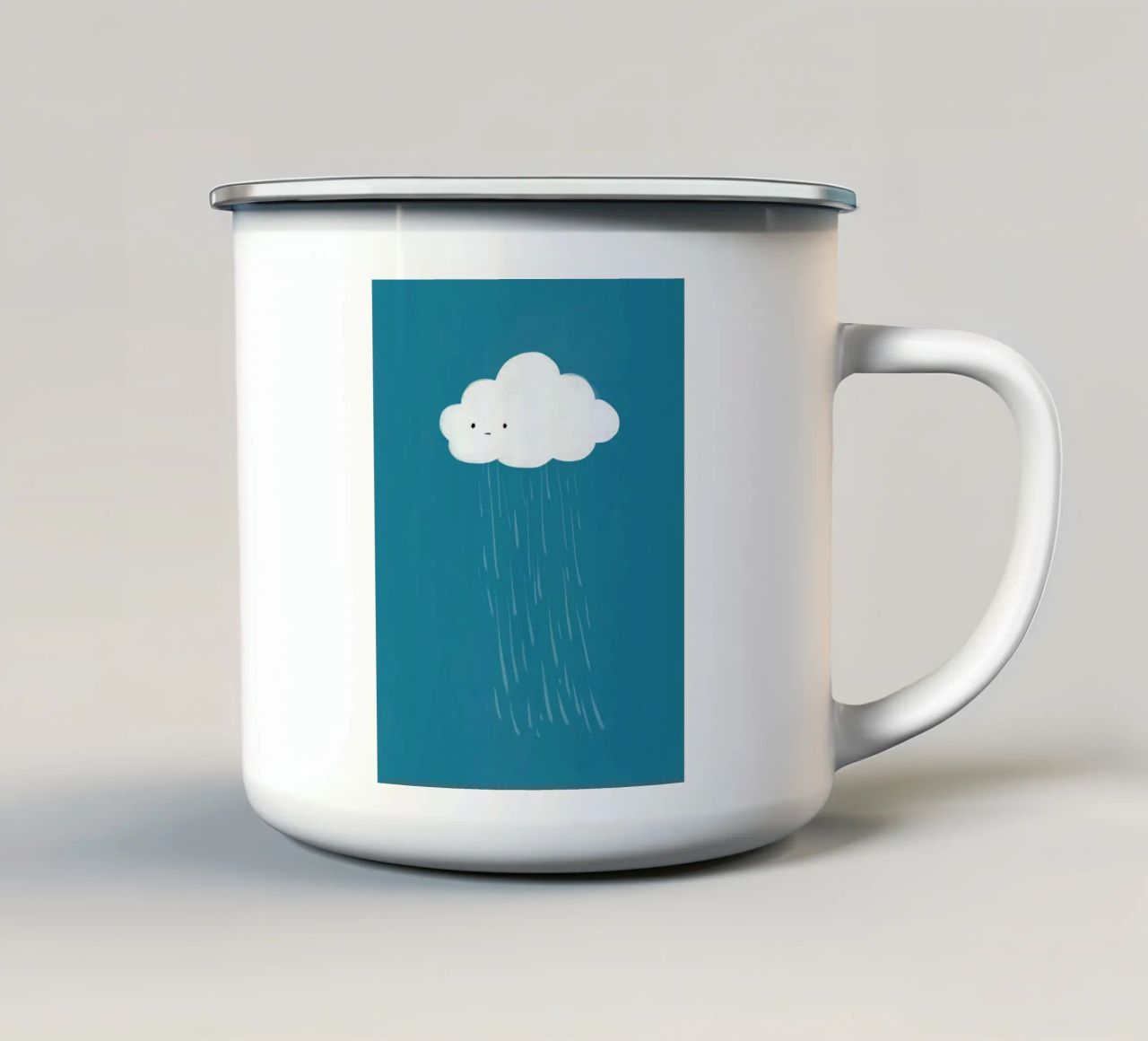 Nuvola tazza in smalto da Johannes Lott Illustration