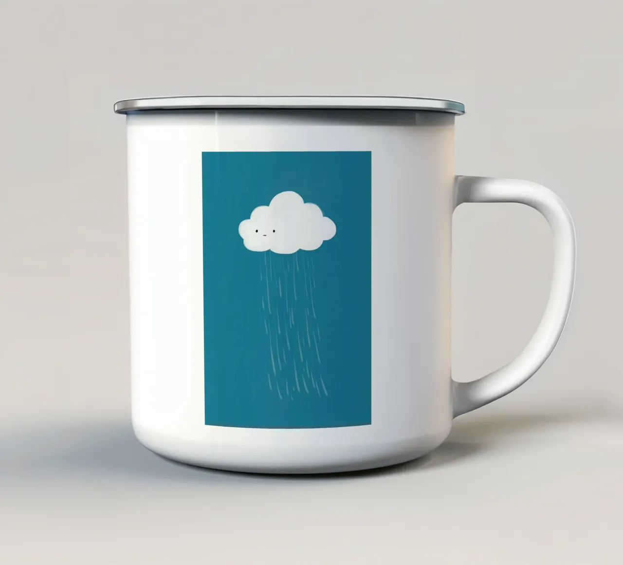 Nube taza de esmalte de Johannes Lott Illustration