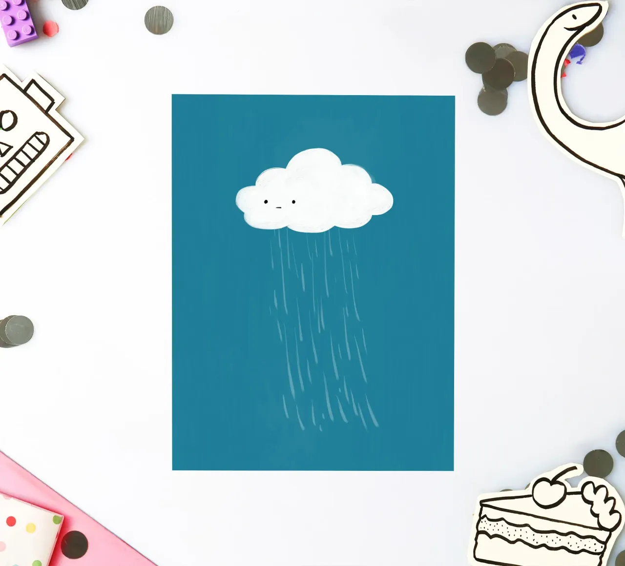 Cloud sticker by Johannes Lott Illustration