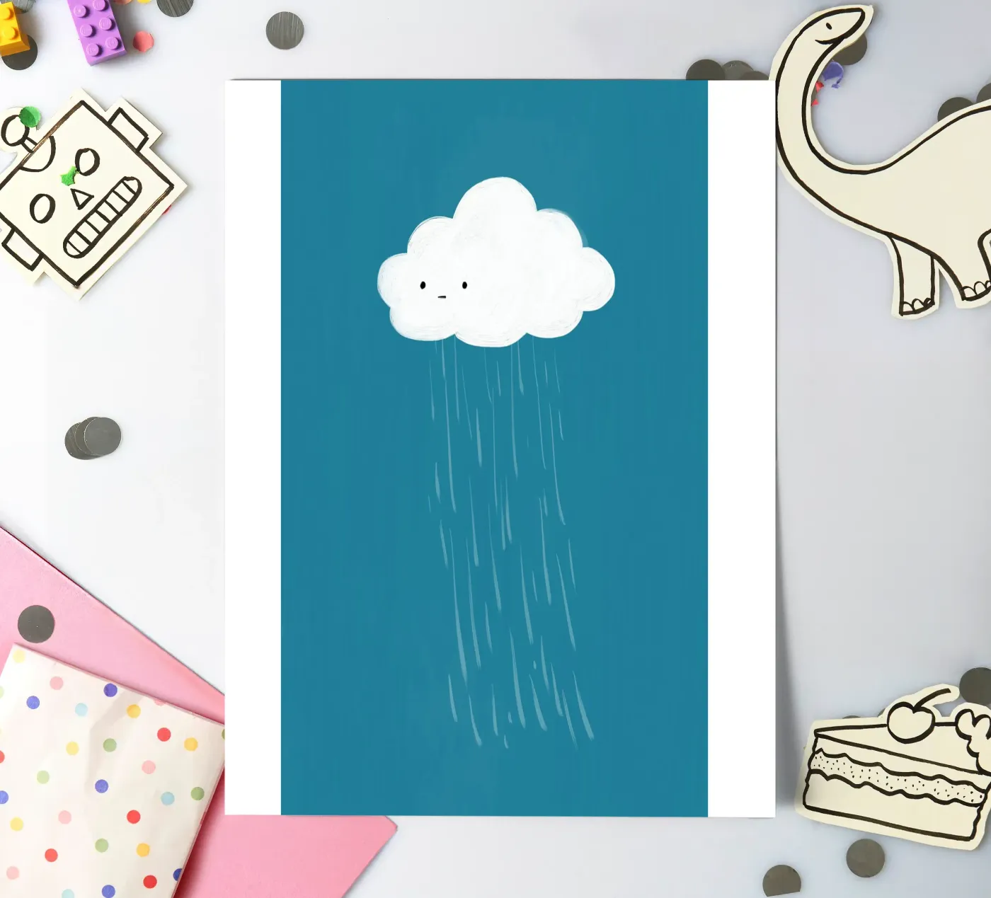 Cloud stickervel van Johannes Lott Illustration