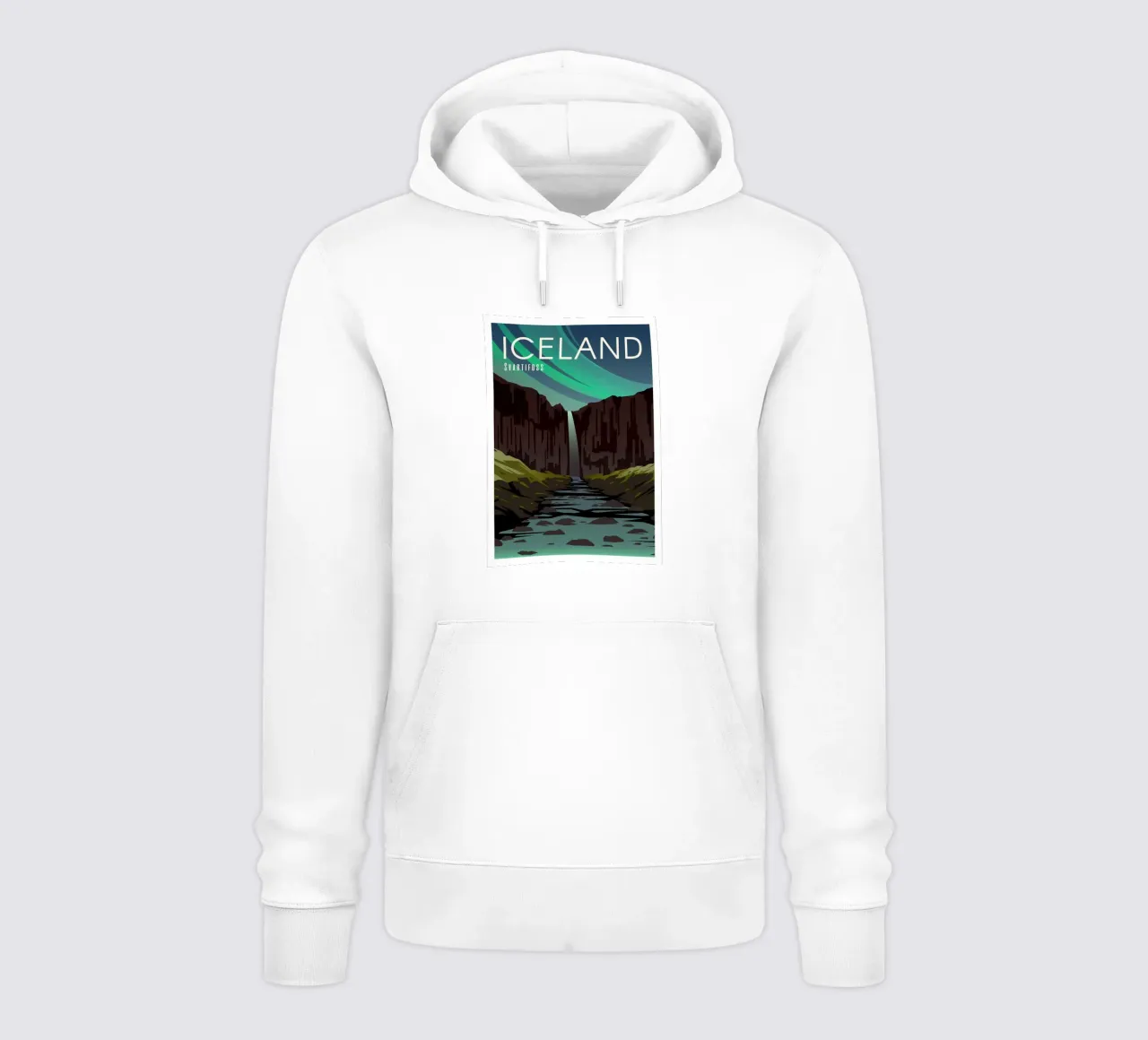 Svartifoss, Islanda felpa con cappuccio da Wanderlust Vibes