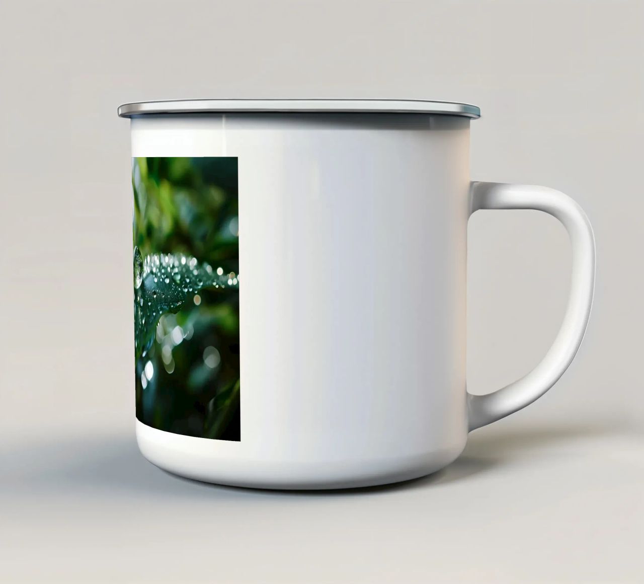 Rugiada al mattino tazza in smalto da M-Ulrich-Digital Art