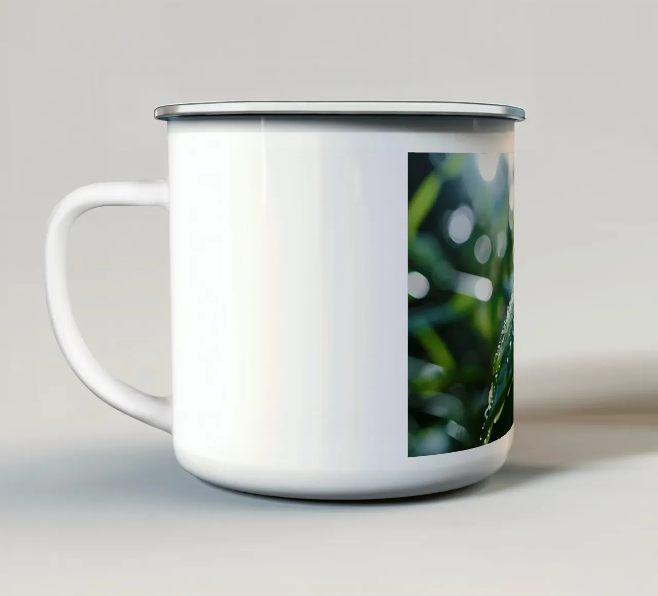 Rugiada al mattino tazza in smalto da M-Ulrich-Digital Art