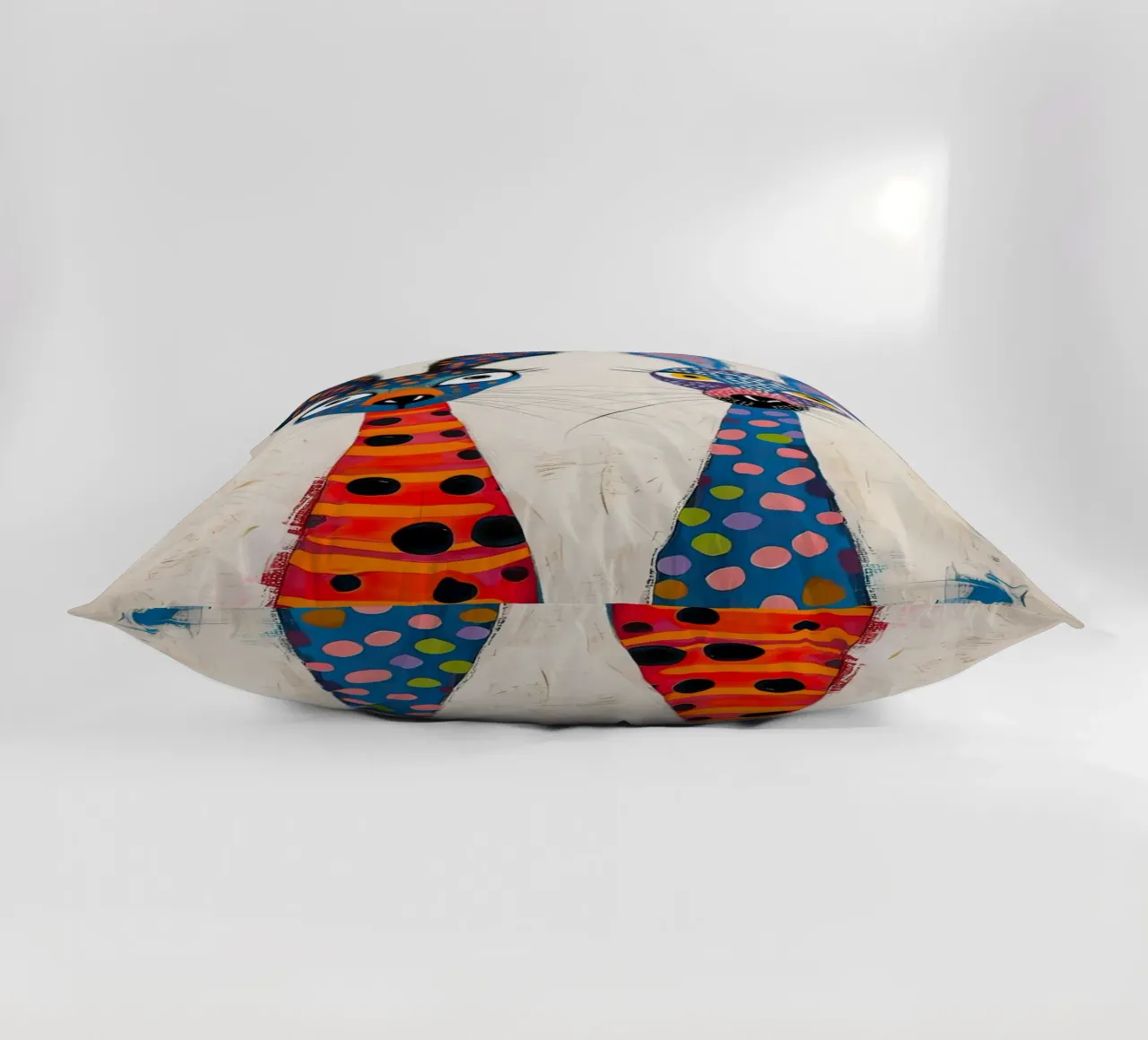 Two very friendly rabbits decorative cushion by 🎨 Point and Art