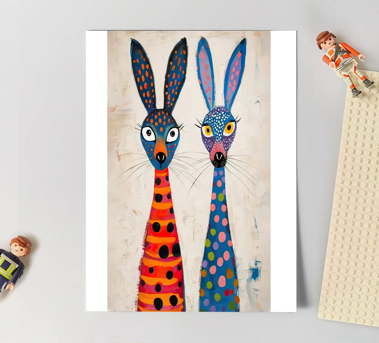 Two very friendly rabbits sticker sheet by 🎨 Point and Art