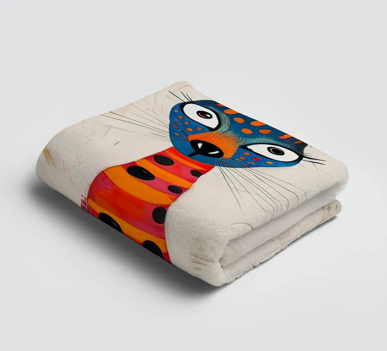 Two very friendly rabbits towel by 🎨 Point and Art