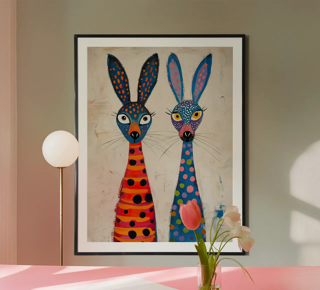 Dos conejos muy simpáticos hahnemühle de 🎨 Point and Art