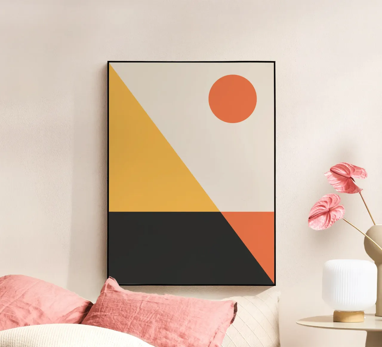 Abstract Boho mid eeuw Patroon 30 acryl van Paigaam Studio