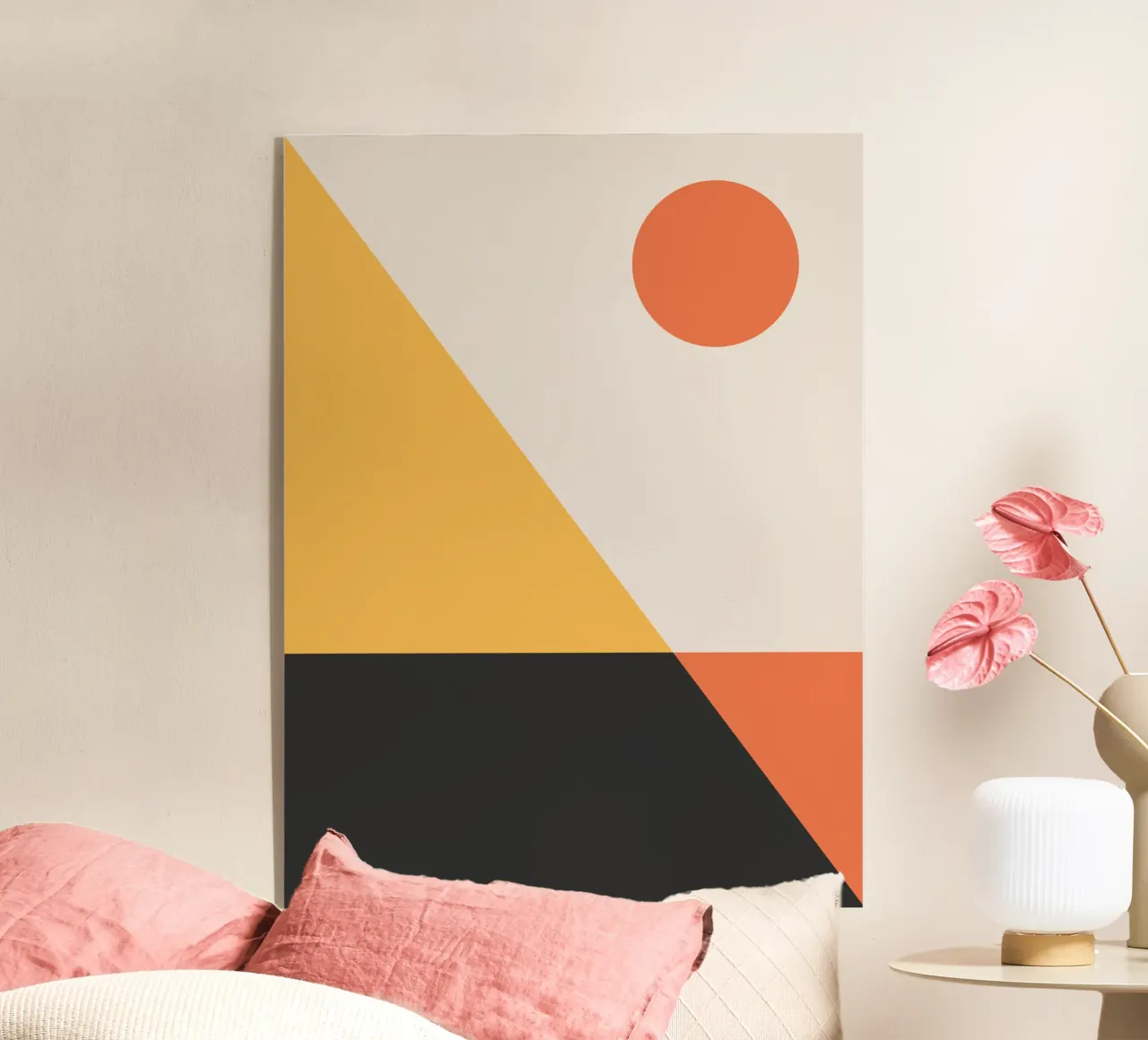 Abstract Boho mid eeuw Patroon 30 acryl van Paigaam Studio