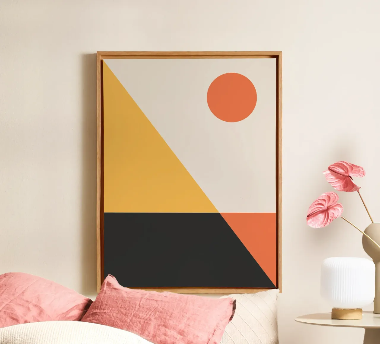 Astratto Boho metà secolo Pattern 30 tela da Paigaam Studio