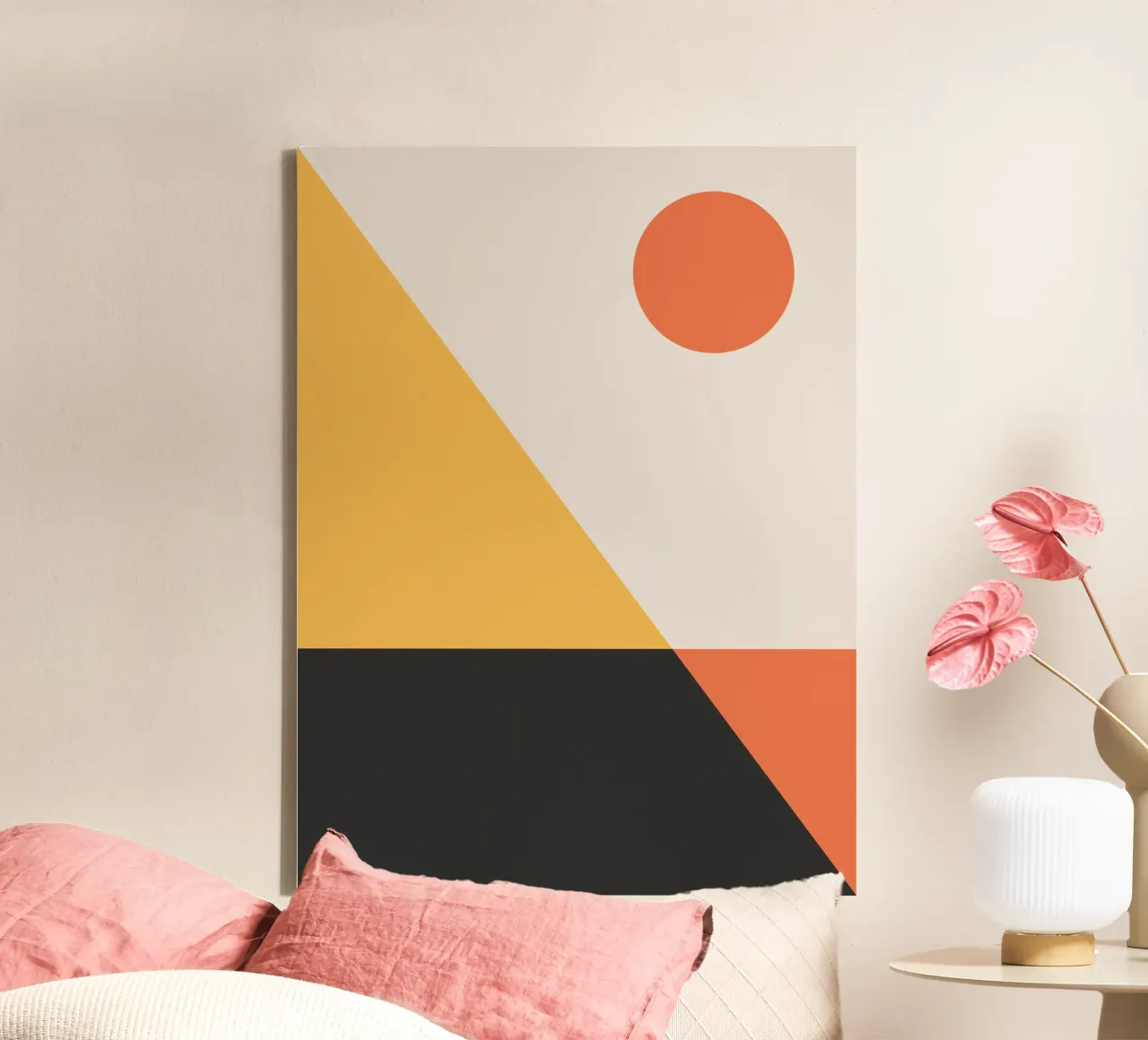 Astratto Boho metà secolo Pattern 30 tela da Paigaam Studio