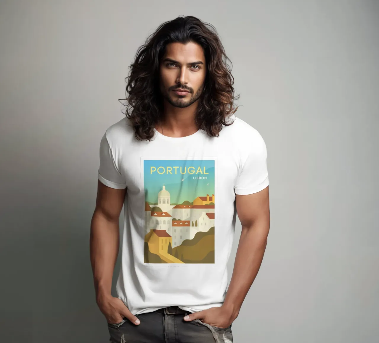 Lisbona, Portogallo t-shirt da Wanderlust Vibes