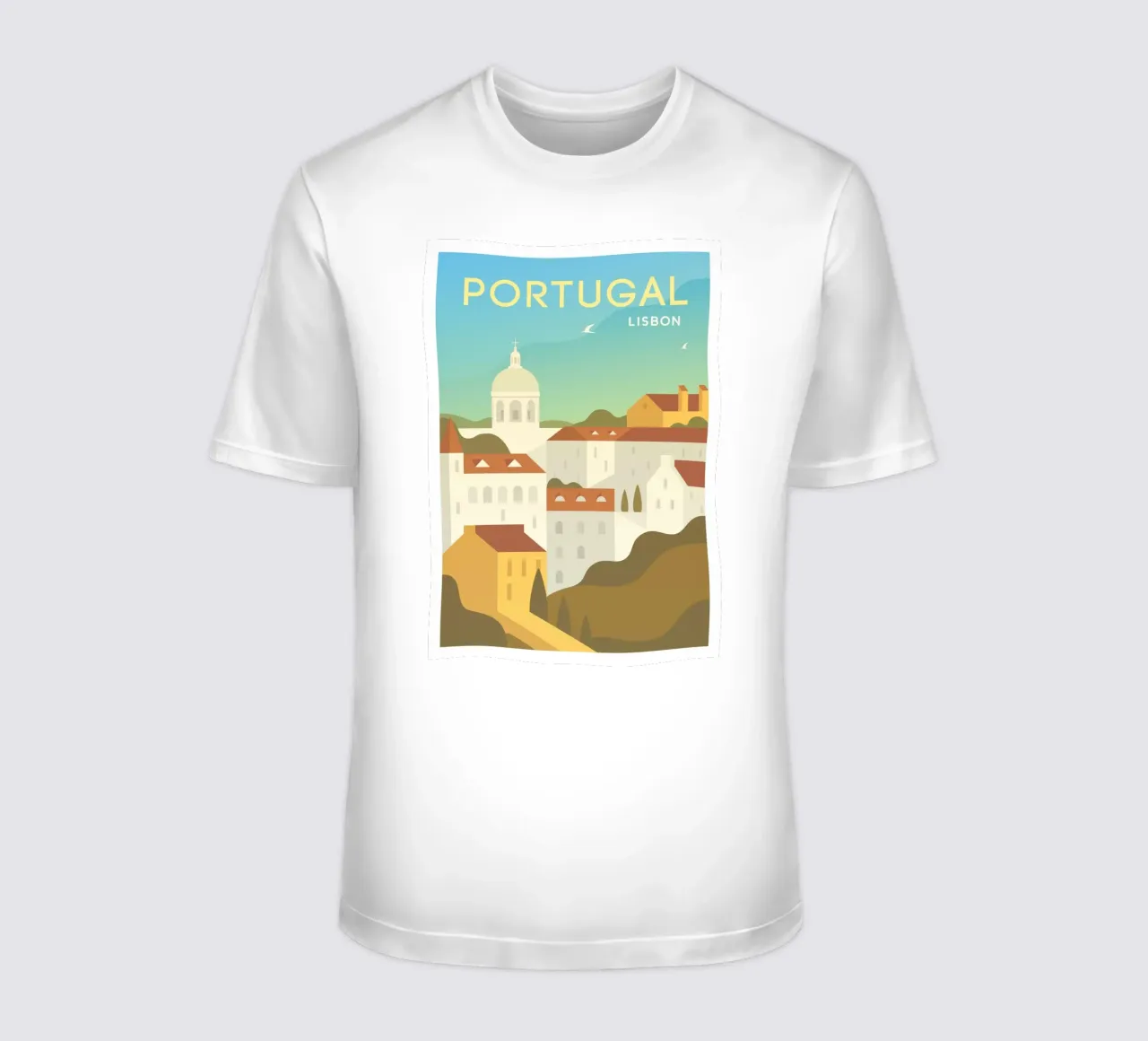 Lisbona, Portogallo t-shirt da Wanderlust Vibes