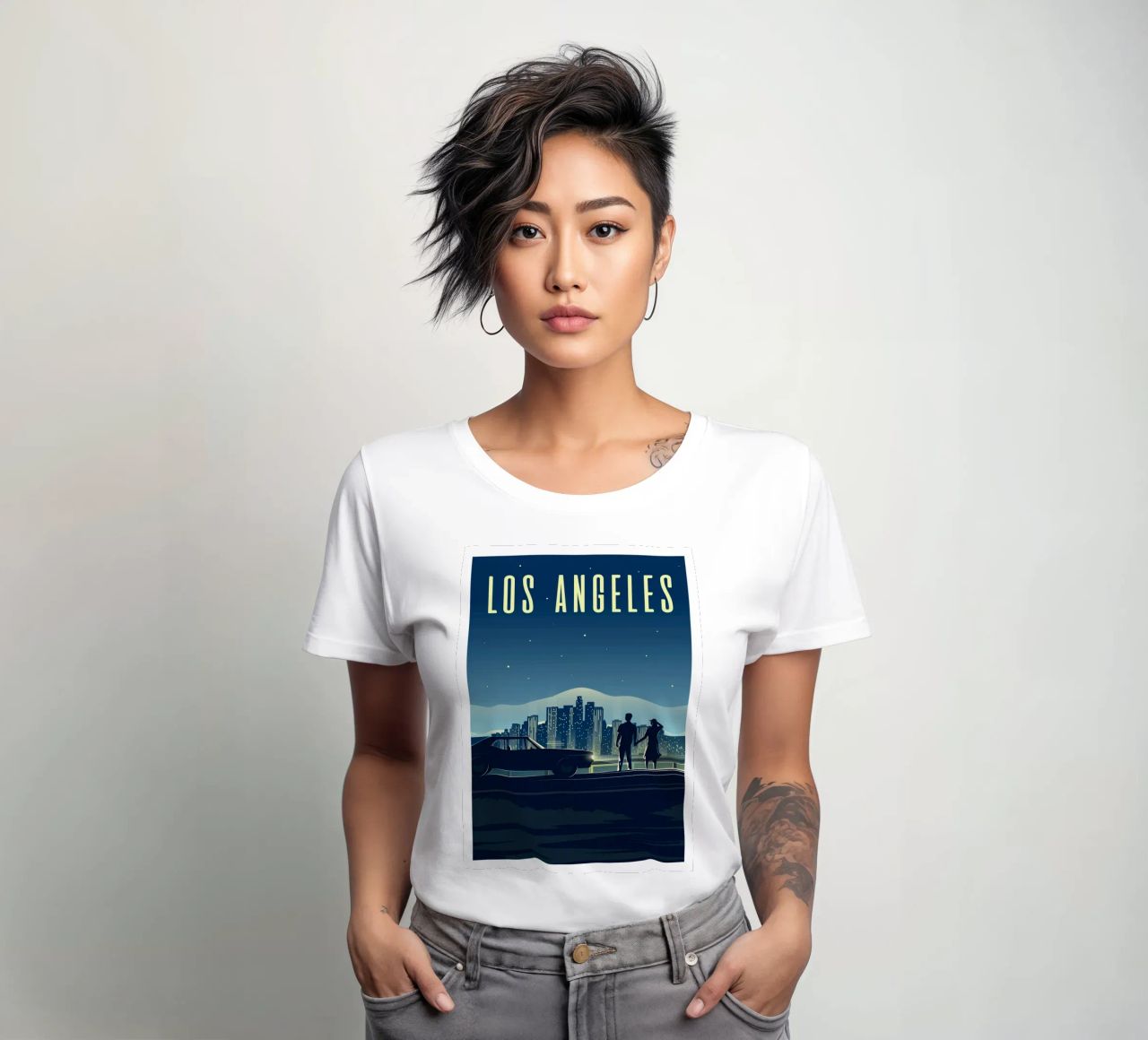 Los Angeles, Californie t-shirt ajusté pour femmes de Wanderlust Vibes