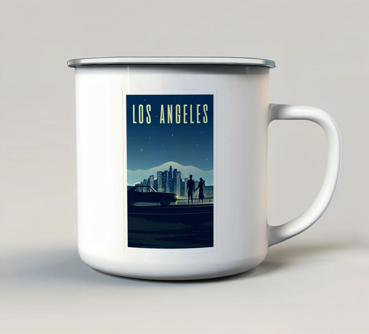Los Angeles, Californie mug en émail de Wanderlust Vibes
