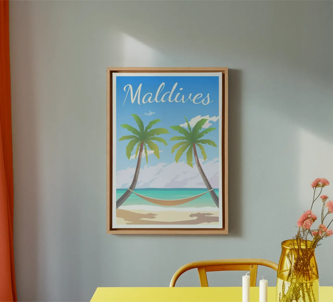 Malediven canvas met Baklijst van Wanderlust Vibes