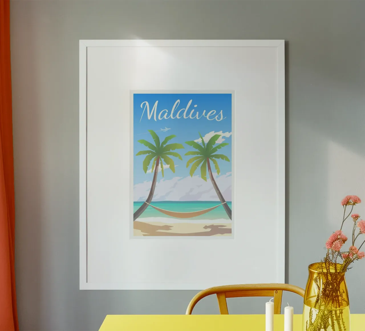 Maldive poster con telaio in alluminio da Wanderlust Vibes
