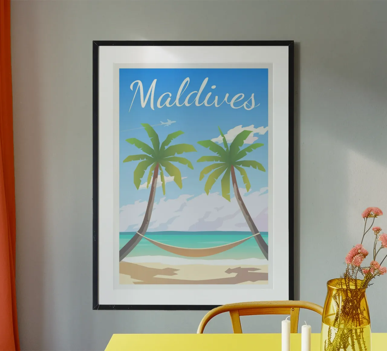 Maldive poster con telaio in alluminio da Wanderlust Vibes
