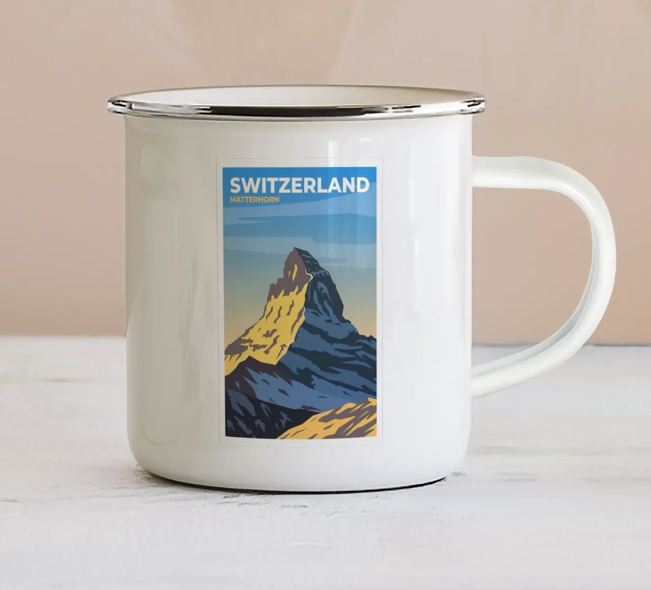 Cervino, Svizzera tazza in smalto da Wanderlust Vibes
