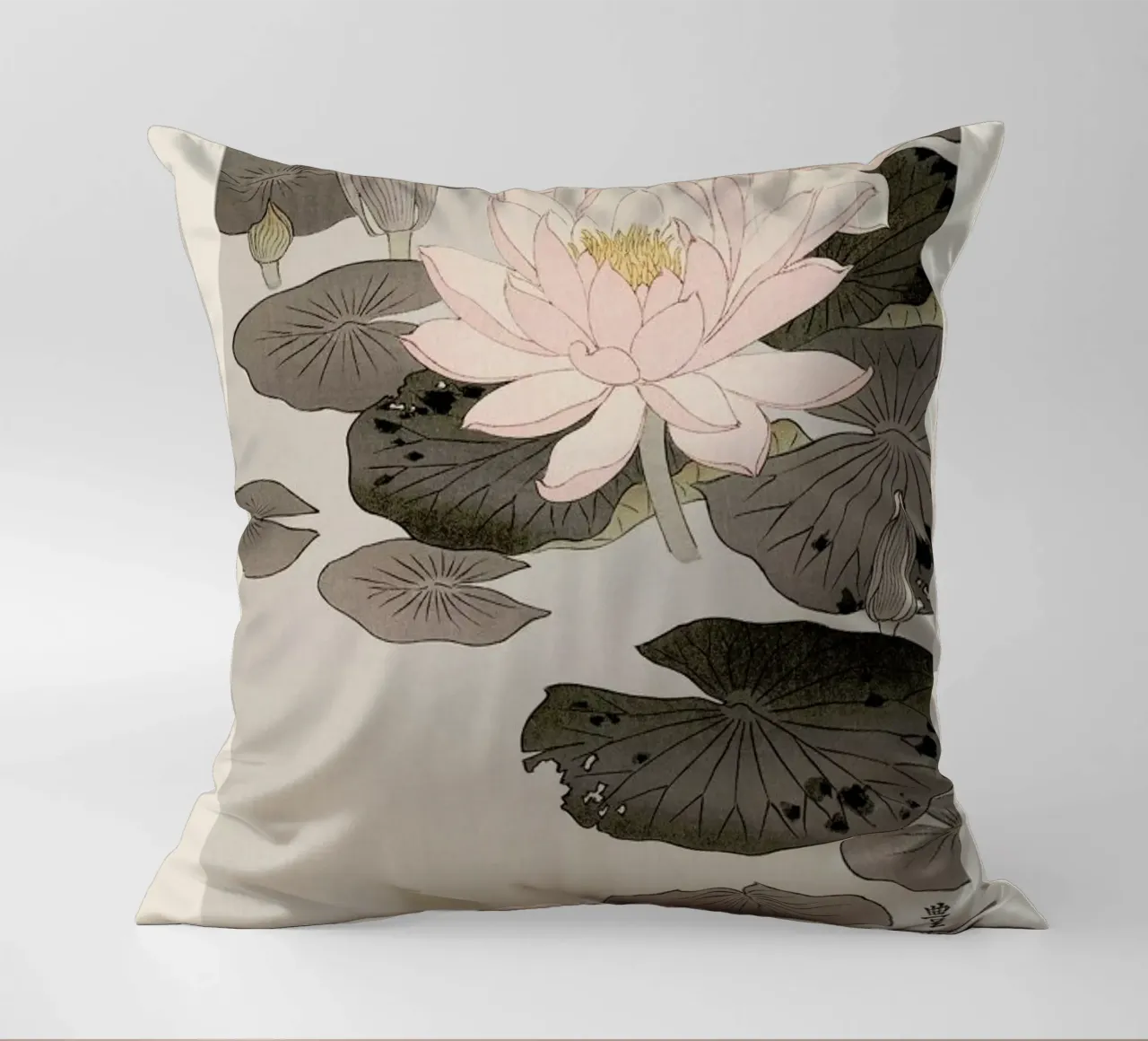 Koson - Water Lily cuscino da Vintage by JUNIQE