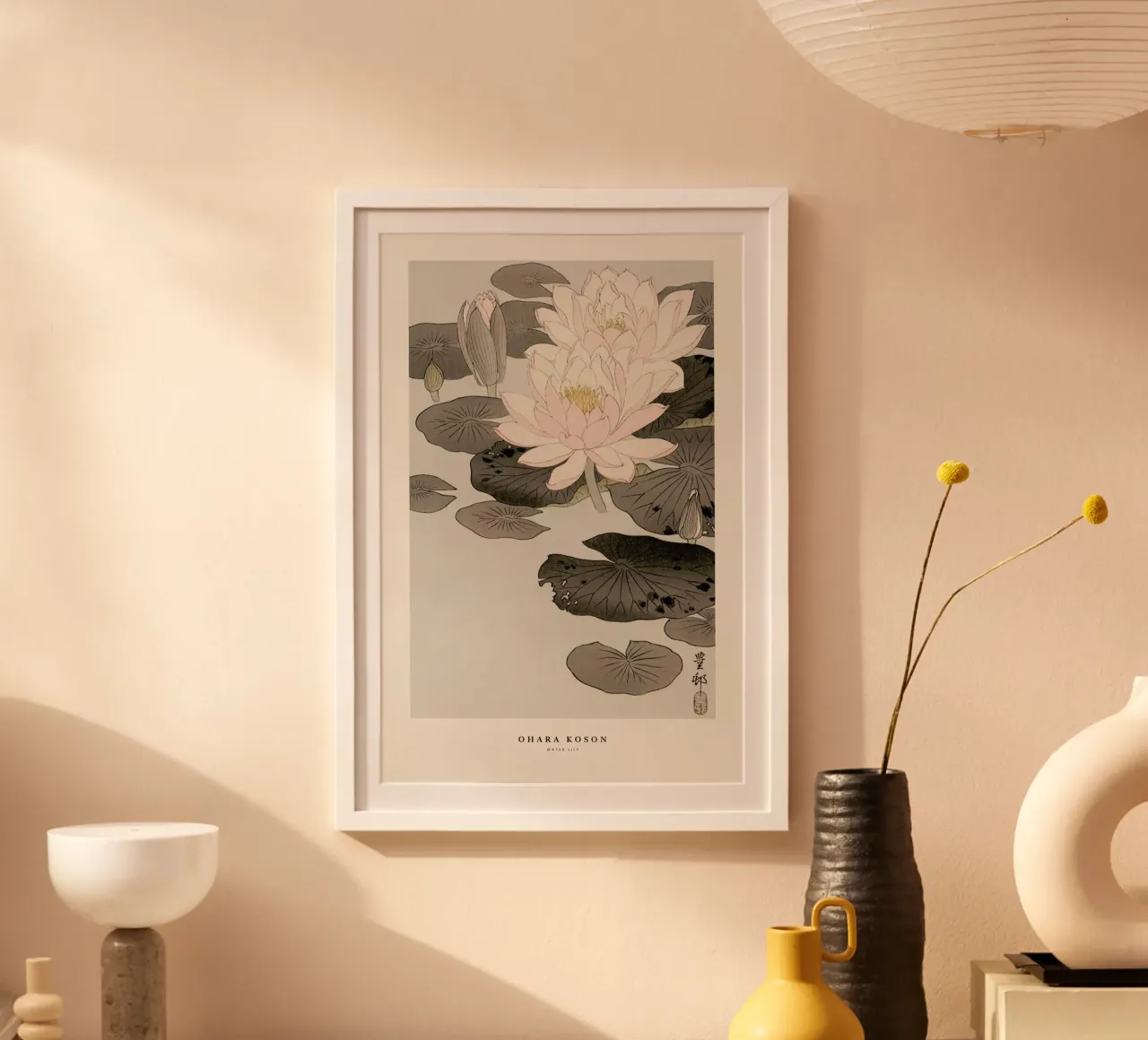 Koson - Water Lily carta hahnemühle da Vintage by JUNIQE