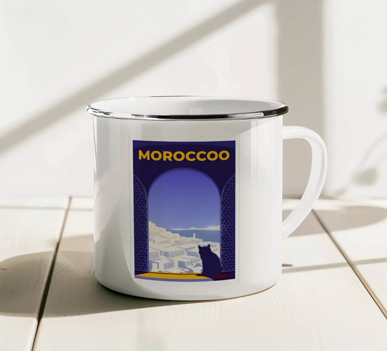 Marocco tazza in smalto da Wanderlust Vibes