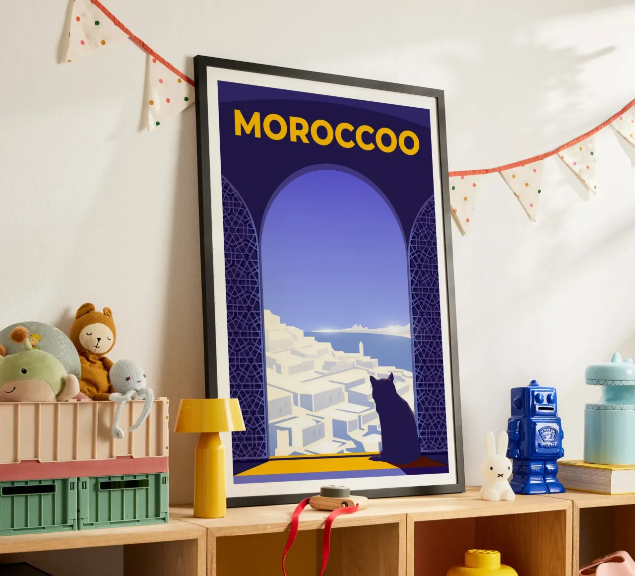 Marocco poster con telaio in plastica da Wanderlust Vibes