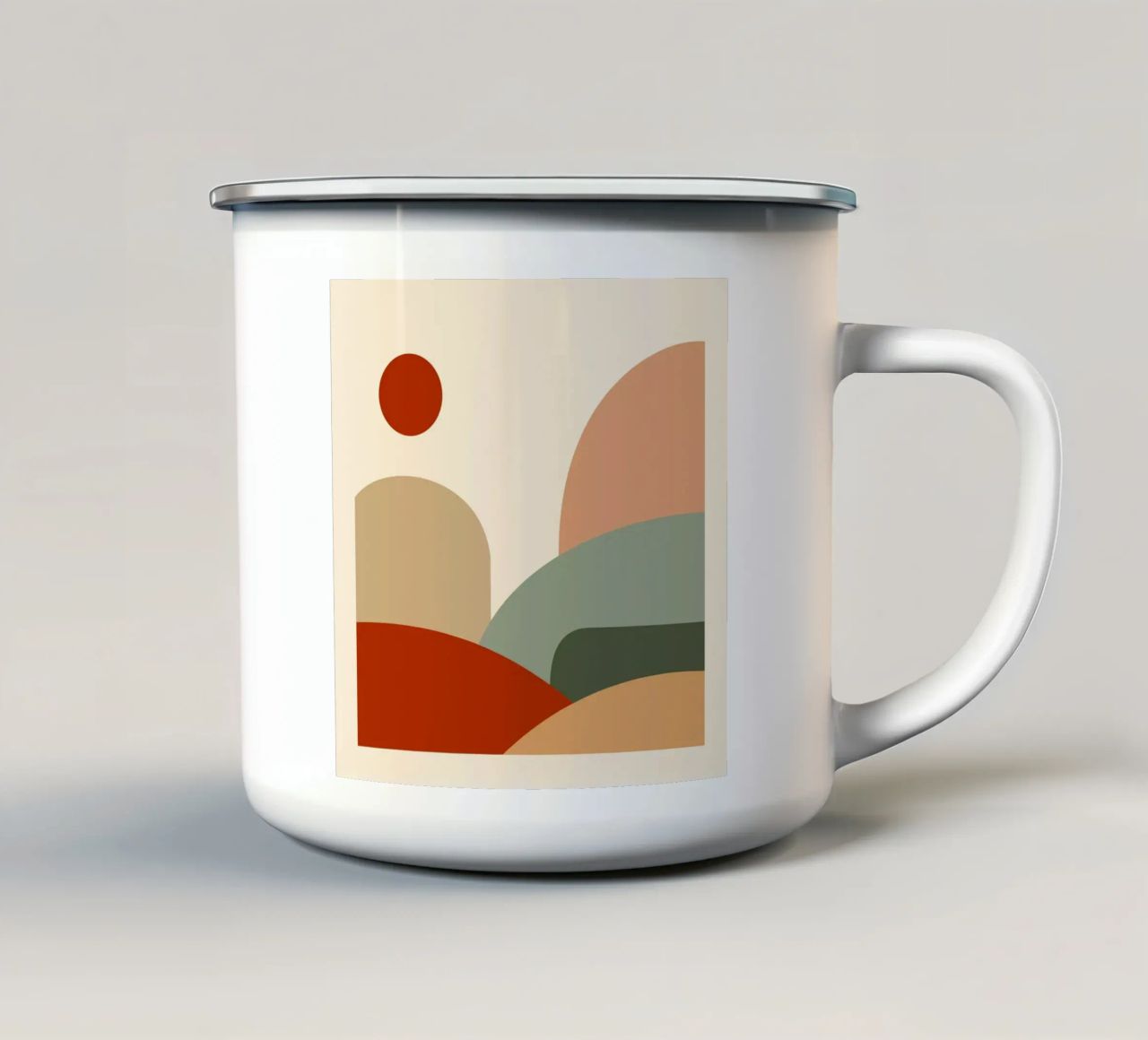 strati di sole tazza in smalto da hinity