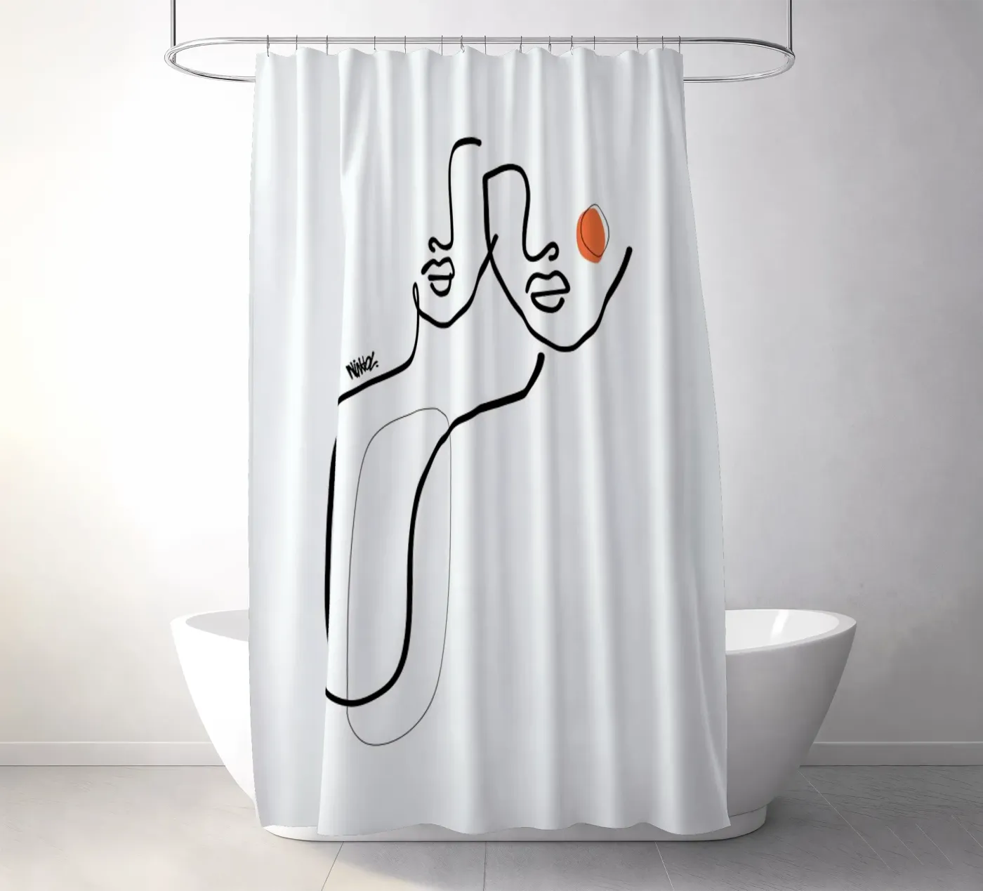 Uno douchegordijn van Ninhol