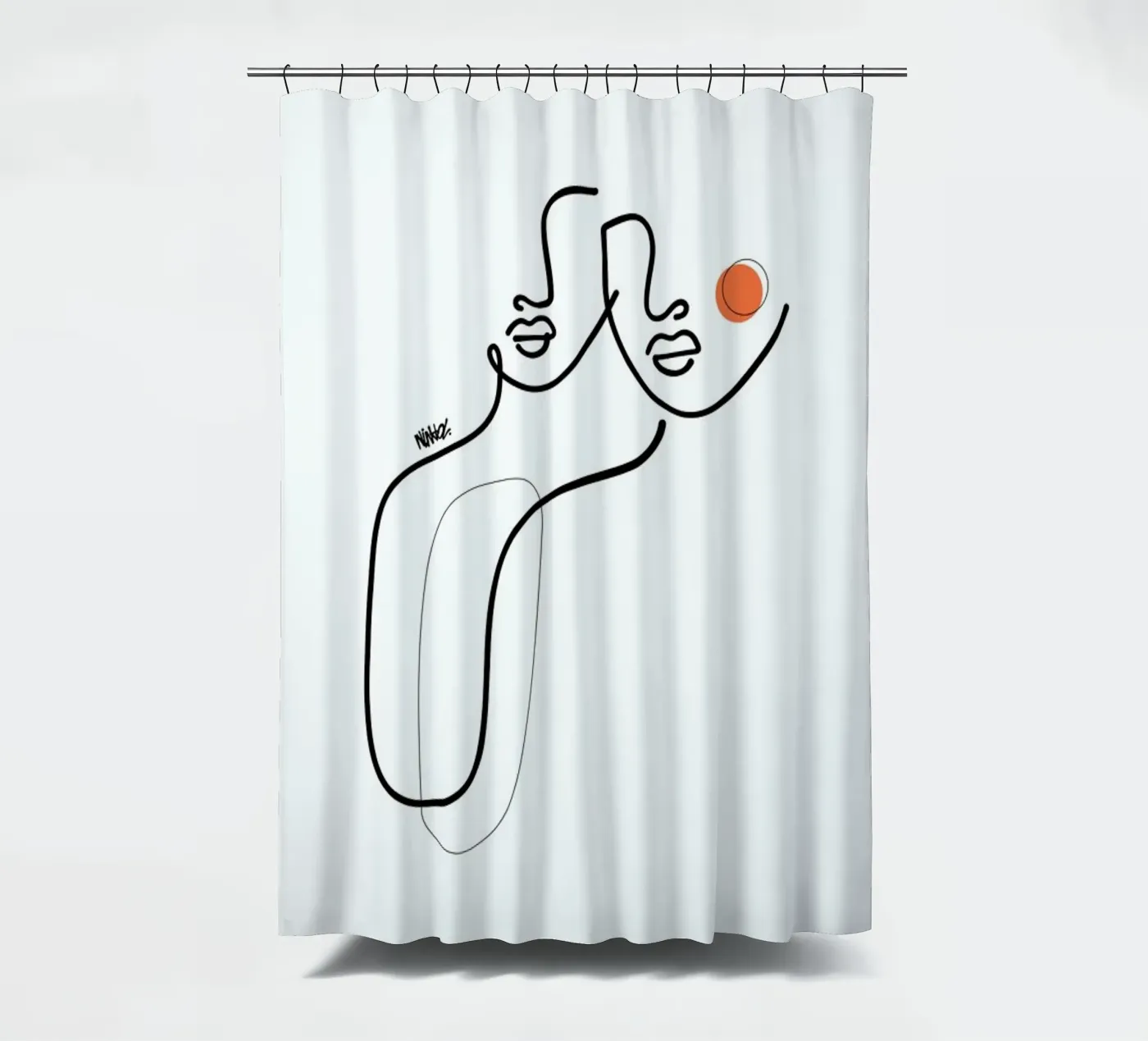 Uno douchegordijn van Ninhol