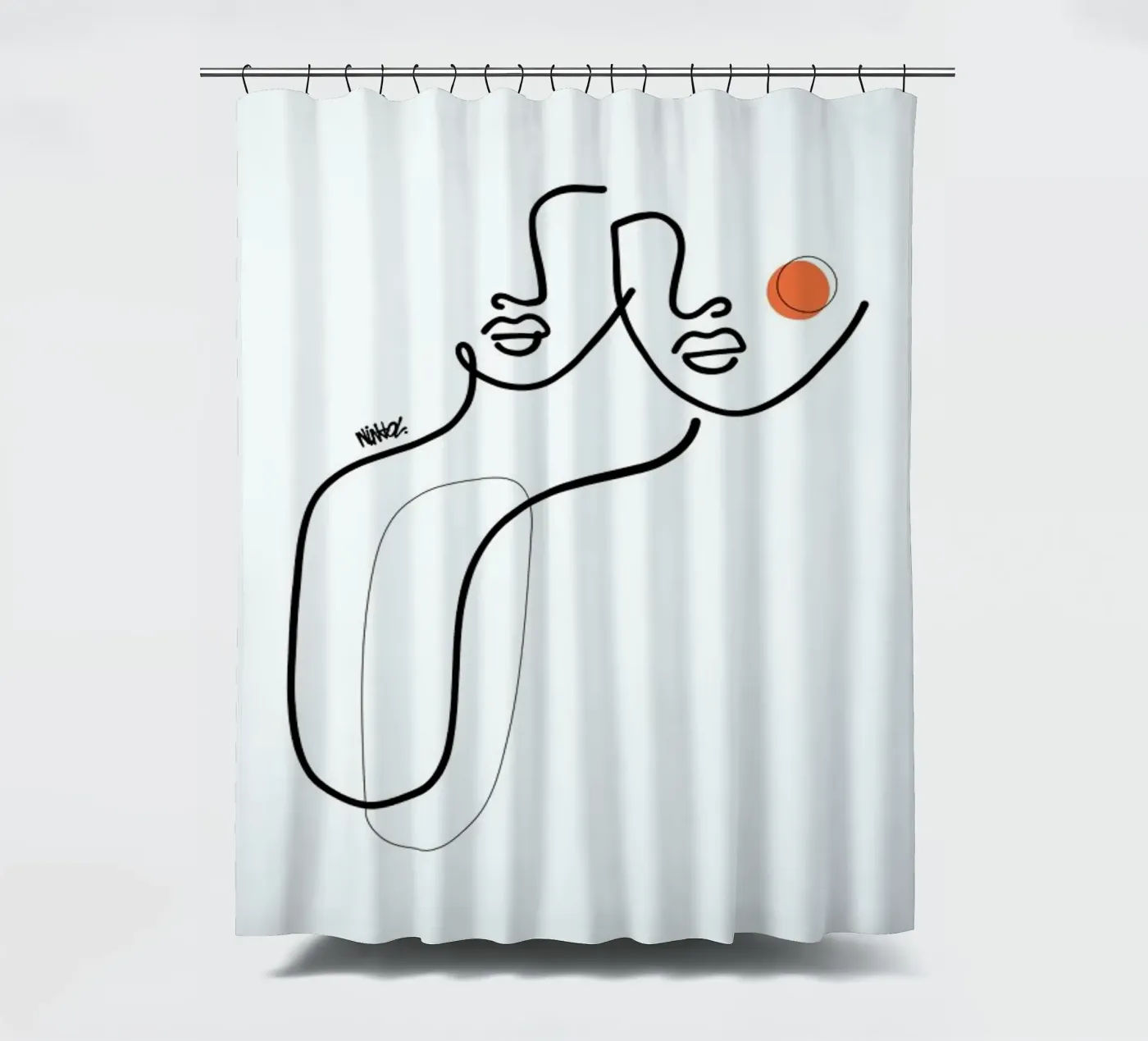 Uno douchegordijn van Ninhol