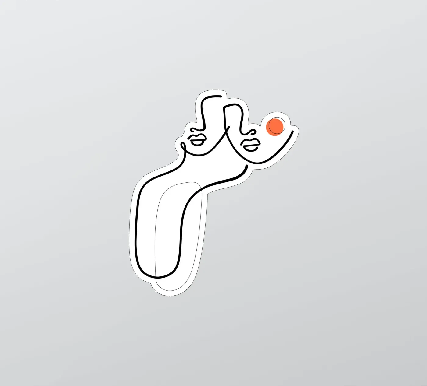 Uno sticker van Ninhol