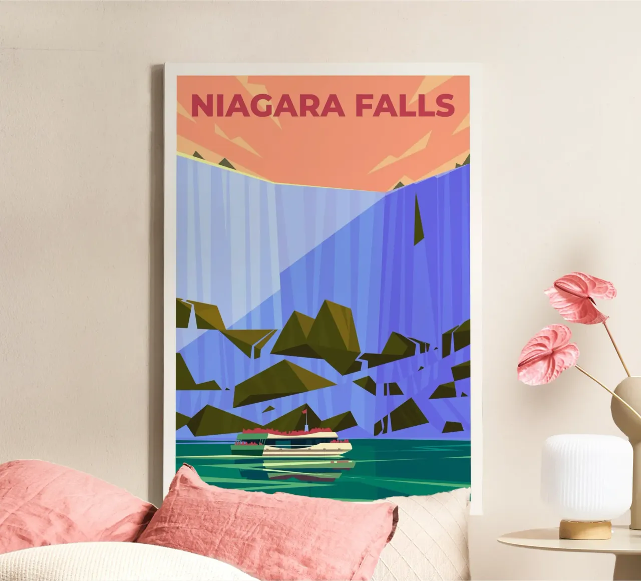 Cascate del Niagara, Canada tela con Cornice a cassetta da Wanderlust Vibes