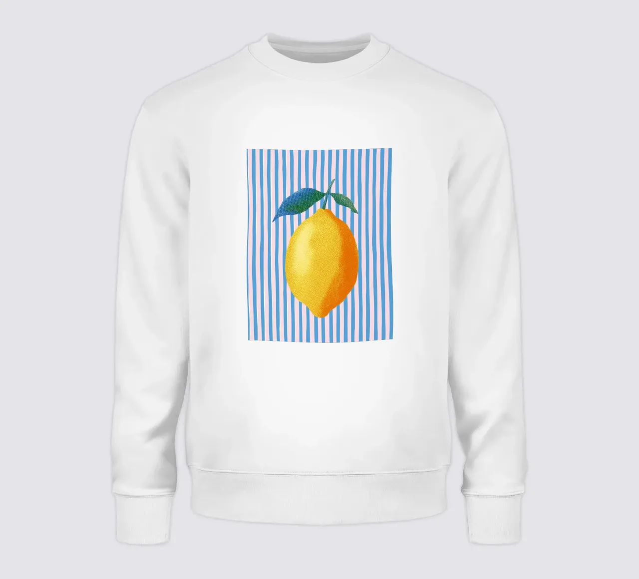 Streifenkunst mit Zitrone Sweatshirt von Carinaprint