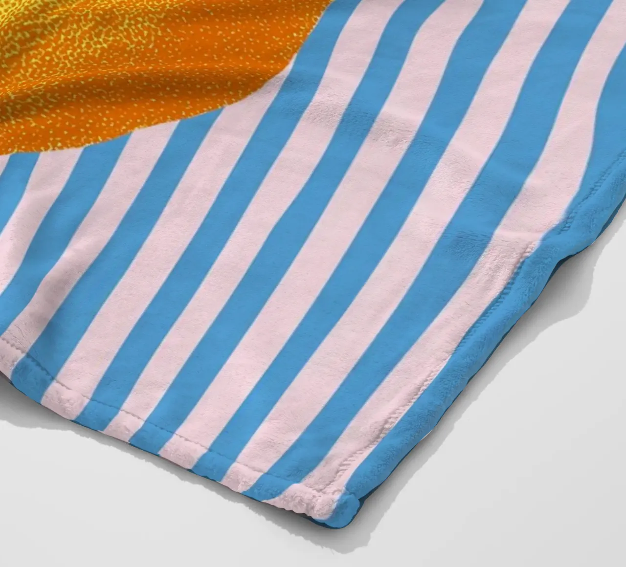 Streifenkunst mit Zitrone Fleecedecke von Carinaprint