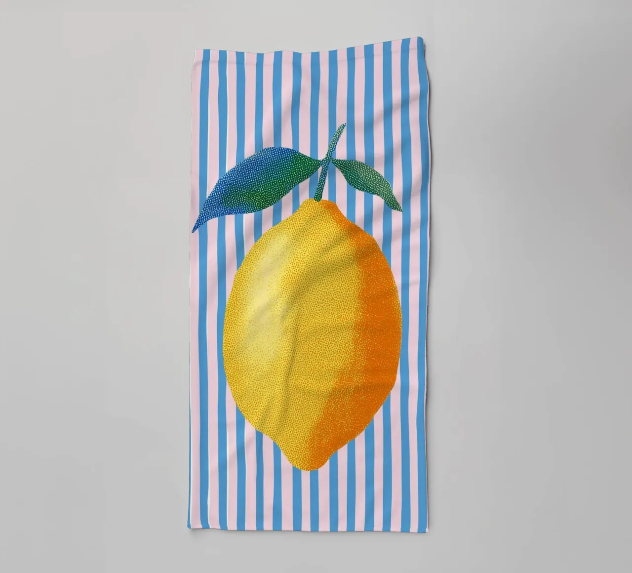 Streifenkunst mit Zitrone Handtuch von Carinaprint