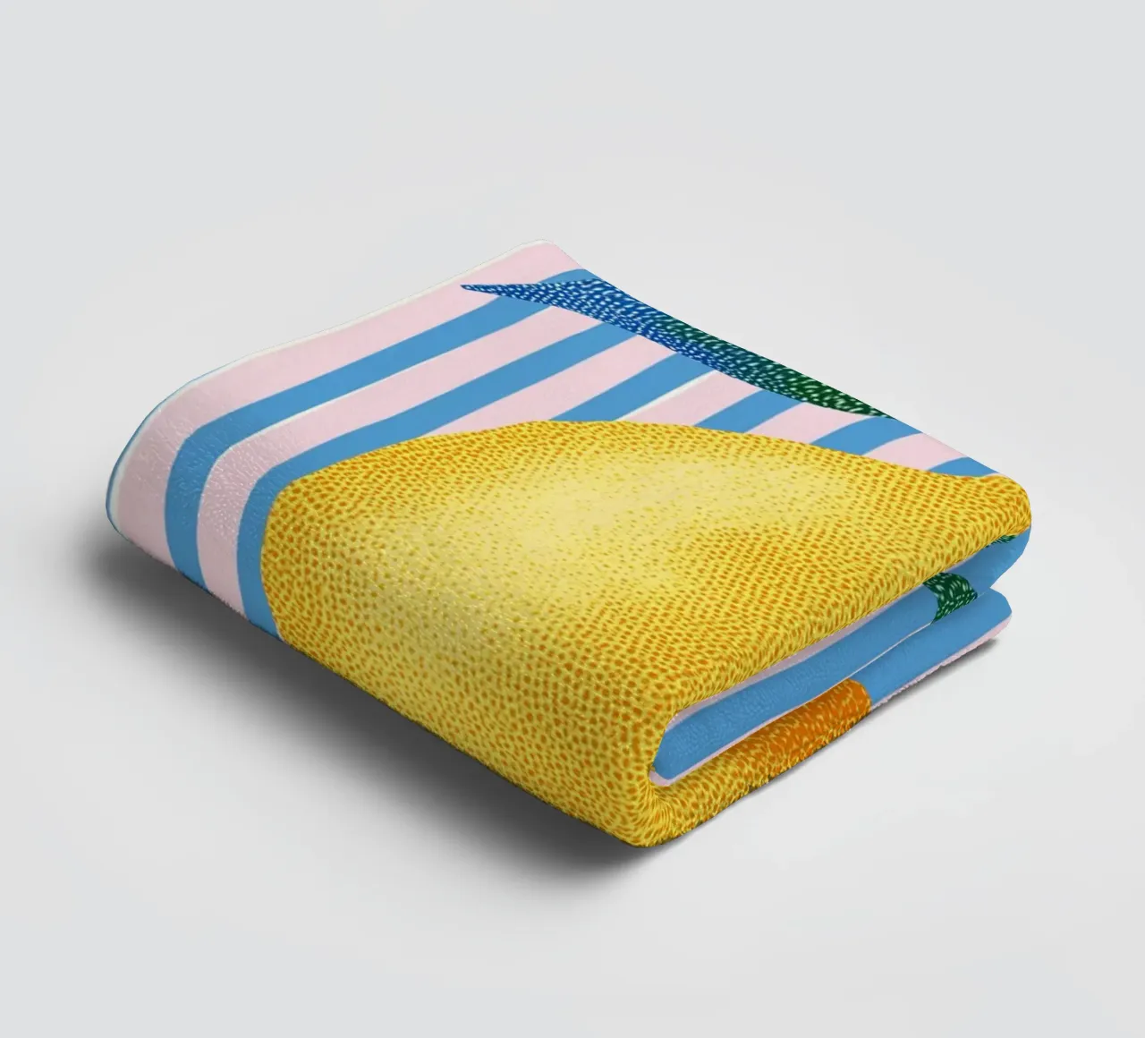 Streifenkunst mit Zitrone Handtuch von Carinaprint