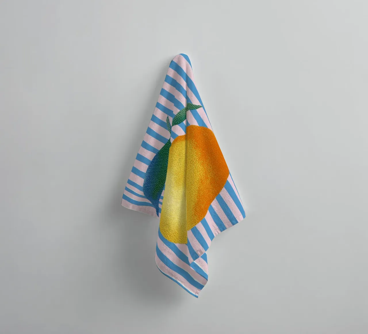 Streifenkunst mit Zitrone Handtuch von Carinaprint