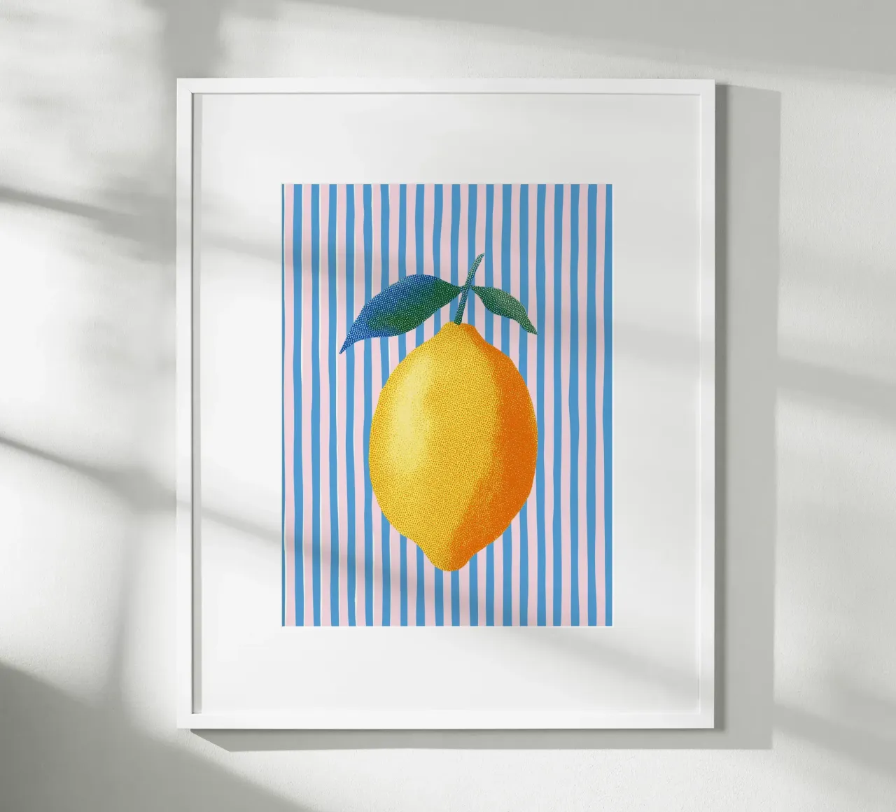 Arte delle strisce con il limone carta hahnemühle da Carinaprint