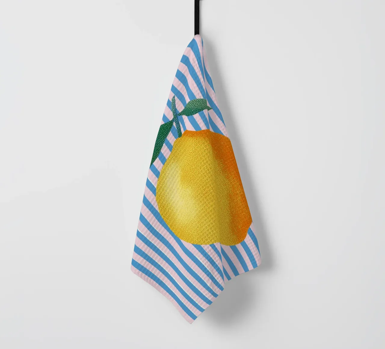 Arte delle strisce con il limone canovaccio da cucina da Carinaprint