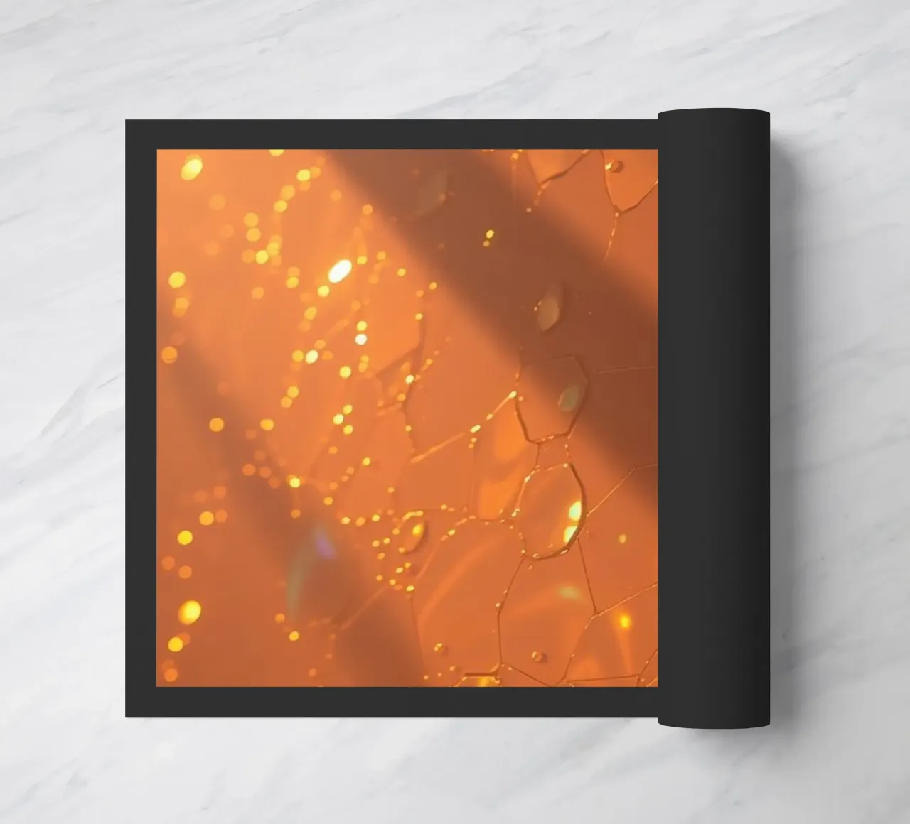 design astratto con superficie strutturata, luce solare calda zerbino da DesignDoodle