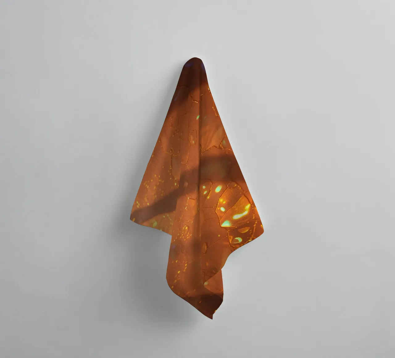 abstract ontwerp met textuuroppervlak, warm zonlicht badhanddoek van DesignDoodle