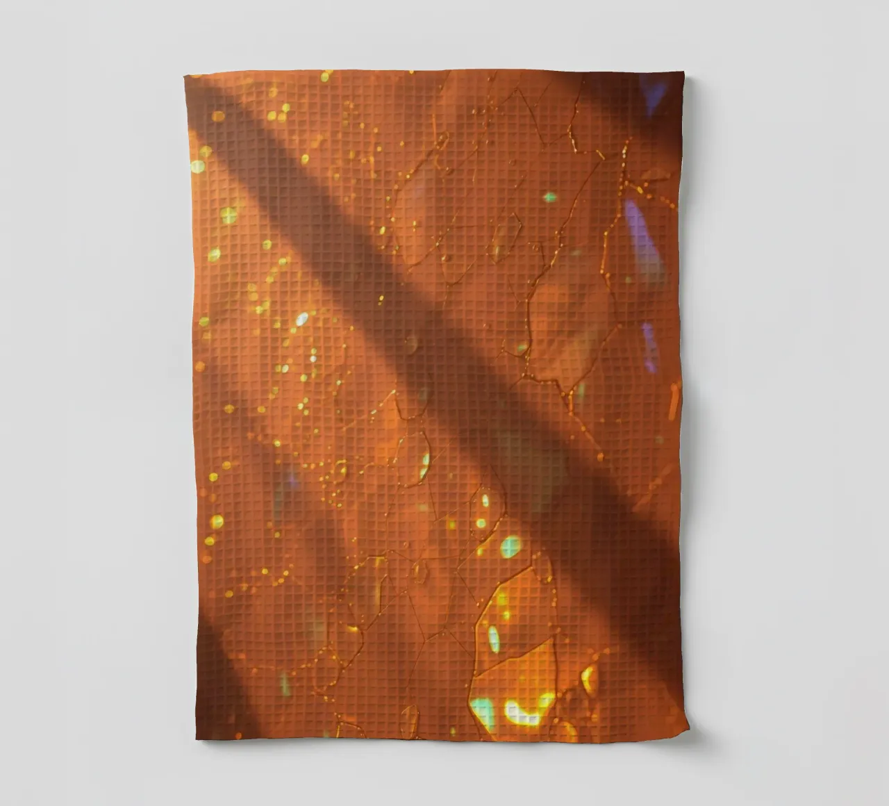 dessin abstrait présentant une surface texturée et la lumière chaude du soleil torchon de DesignDoodle