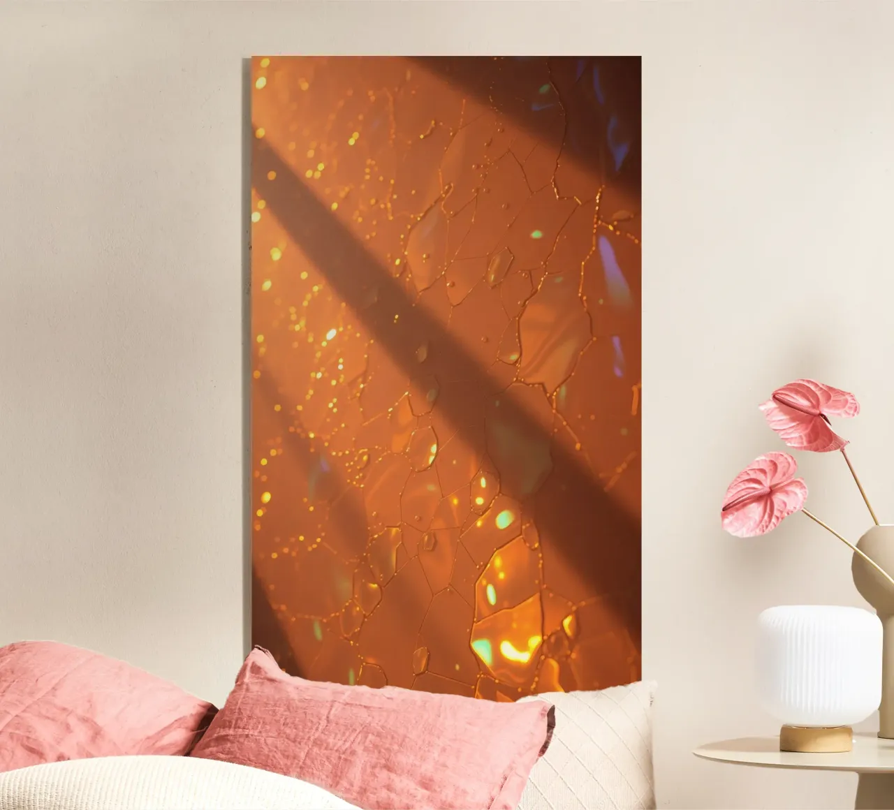 design astratto con superficie strutturata, luce solare calda plexiglass da DesignDoodle
