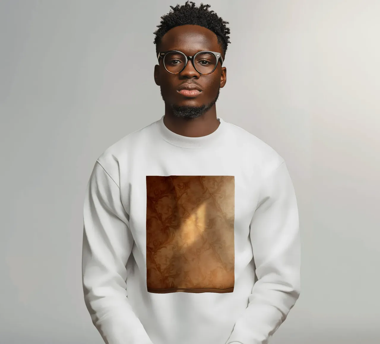 Design mural abstrait élégant avec des tons chauds et une lumière douce sweat de DesignDoodle